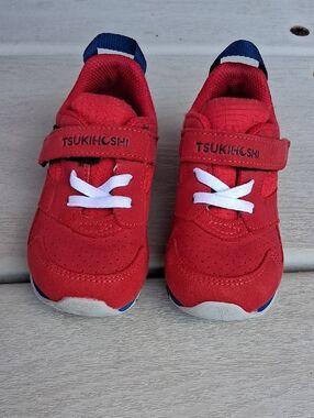 Tsukihoshi Kids Red Sneakers with White Laces